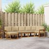 vidaXL Set de canapele de exterior cu pernă 7 pcs Natural și Bej