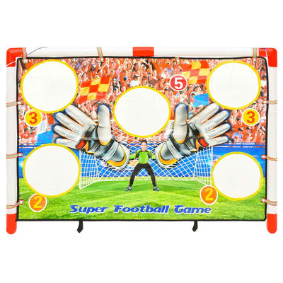 vidaXL Set poartă de fotbal copii cu perete de poartă 120x51x77,5 cm
