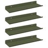 vidaXL Raft suspendat 4 pcs Verde măsliniu 30 x 9 x 2,5 cm Oțel