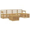 vidaXL Set de canapele de exterior 6 buc. Alb Lemn Solid de Acacia