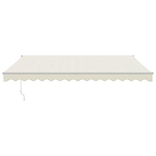 vidaXL Copertină retractabilă, crem, 4x3 m, textil și aluminiu