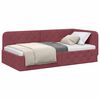 vidaXL Cadru de pat colțar cu headboard Roșu Vin 100 x 200 cm țesătură