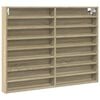 vidaXL Dulap cu vitrină, stejar sonoma, 100x8,5x75 cm, lemn prelucrat