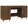 vidaXL Birou, stejar maro, 140x50x75 cm, lemn compozit