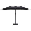 vidaXL Parasol de Grădină Negru 385 x 209 x 244 cm țesătură