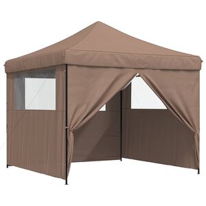 vidaXL Cort pentru Petreceri 292 x 292 x 315 cm Maro Material Oxford