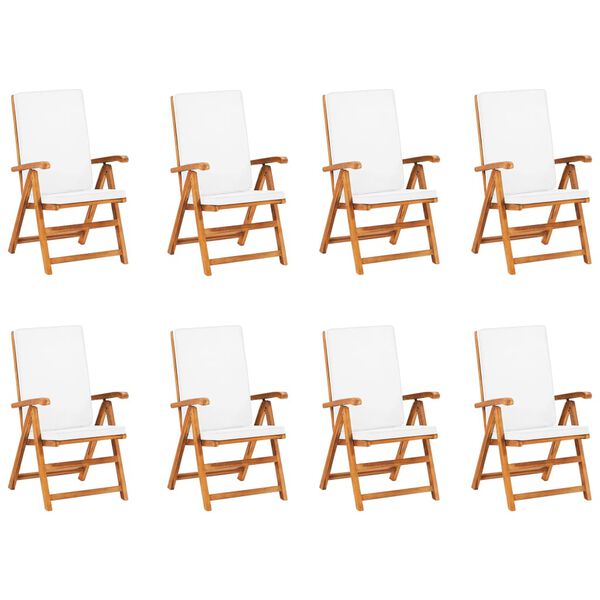 vidaXL Set mobilier de grădină cu perne, 9 piese, lemn masiv tec