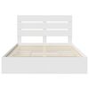 vidaXL Pat cu storage cu headboard Alb 140 x 200 cm Lemn compozit