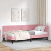 vidaXL Cadru de pat colțar cu headboard Roz 80 cm x 200 cm Catifea