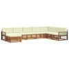 vidaXL Seturi de canapele 8 pcs Natural și Crem Lemn Solid de Acacia