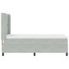 vidaXL Pat cu arcuri cu headboard Gri deschis 90 x 200 cm Catifea