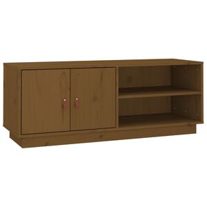 vidaXL Comodă TV, maro miere, 105x34x40 cm, lemn masiv de pin