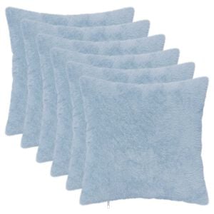 vidaXL Husă pentru pernă 6 buc. HEERLEN Albastru deschis 30 x 30 cm