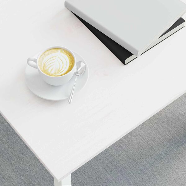 vidaXL Masă de cafea Alb 40 x 40 x 36 cm Lemn de pin masiv