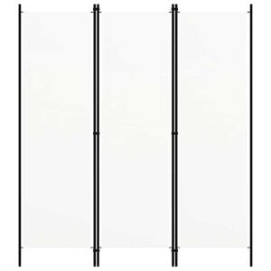 vidaXL Paravan de cameră cu 3 panouri, alb, 150 x 180 cm
