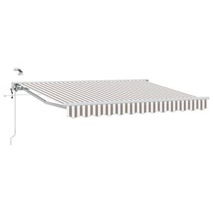 vidaXL Cort electric retractabil Gri deschis și alb. 5 &times; 3,5 m