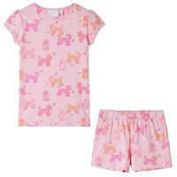 Pijamale pentru copii cu mâneci scurte, roz deschis, 92
