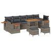 vidaXL Set de canapele pentru grădină 10 pcs Gri poliratan