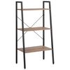 vidaXL Raft cu 3 niveluri, maro deschis / negru, 56x35x108 cm