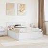 vidaXL Cadru de pat cu headboard Alb 150 x 200 cm Lemn compozit