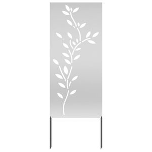vidaXL Ecran de intimitate pentru grădină Floral Argintiu 50 x 140 cm