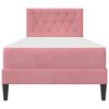 vidaXL Cadru de pat cu saltea cu headboard Roz 80 x 200 cm Catifea