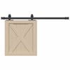 vidaXL Set uși glisante pentru dulap 91 cm oțel carbon