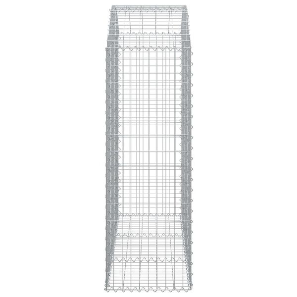 vidaXL Coș gabion arcuit, 150x50x140/160 cm, fier galvanizat