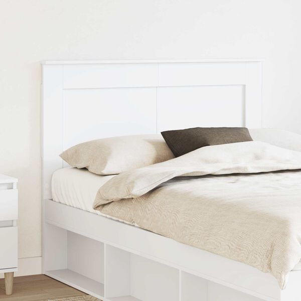 vidaXL Tăblie cap cu headboard Alb 135 cm Lemn compozit