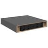vidaXL Rafturi de perete, 2 buc., gri extralucios, 23x23,5x3,8 cm, MDF
