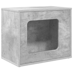 vidaXL Casa pentru pisici Beton 51 x 30 x 42,5 cm Lemn prelucrat