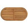 vidaXL Placă de masă Oval Lemn solid de tec natural