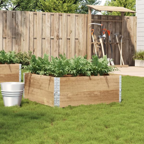 vidaXL Jardinieră de grădină, 100x100 cm, lemn masiv pin
