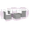 vidaXL Set canapele de grădină cu perne, 6 piese, gri, poliratan