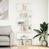 vidaXL Bibliotecă/separator cameră, 6 niveluri, alb, 70x24x193cm, lemn