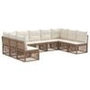 vidaXL Set de canapele pentru grădină 9 pcs Bej poliratan