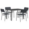 vidaXL Set de dining 5 buc. Antracit Oțel
