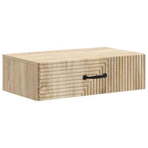 vidaXL Masă laterală montată pe perete Stejar Sonoma 59 x 34,5 x 17 cm