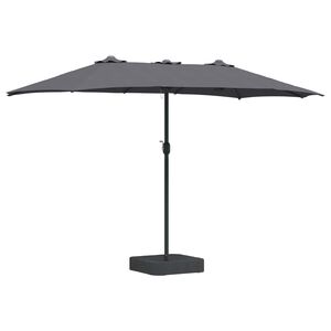 vidaXL Parasol de Grădină Antracit 385 x 209 x 244 cm Poliester