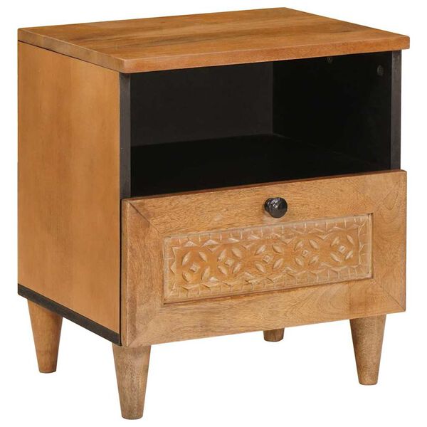 vidaXL Dulap de noapte cu sertar Maro deschis 40 x 33 x 46 cm