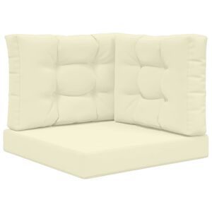 vidaXL Perna pentru canapea de exterior 3 pcs Crem Poliester