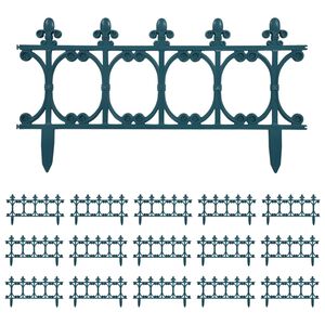 vidaXL Borduri de gazon, 16 buc., verde, 10 m, PP