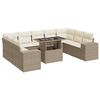 vidaXL Set canapele de grădină cu perne, 10 piese, bej, poliratan