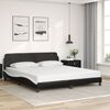 vidaXL Cadru de pat Dover negru și alb 180x200cm piele artificială