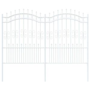vidaXL Gard de Grădină Alb 240 x 202,5 cm Oțel vopsit &icirc;n pulbere
