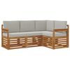 vidaXL Set de canapele de exterior 4 buc. Gri natural și deschis