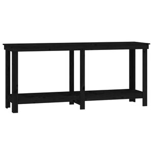 vidaXL Banc de lucru, negru, 180x50x80 cm, lemn masiv pin