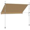vidaXL Copertină retractabilă manual, portocaliu și alb, 350 cm, dungi