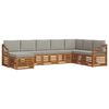 vidaXL Set canapea sectională cu pernă 8 pcs Gri natural și deschis
