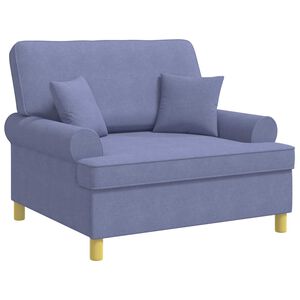 vidaXL Fotoliu XXL cu perne Albastru Jeans Țesătură